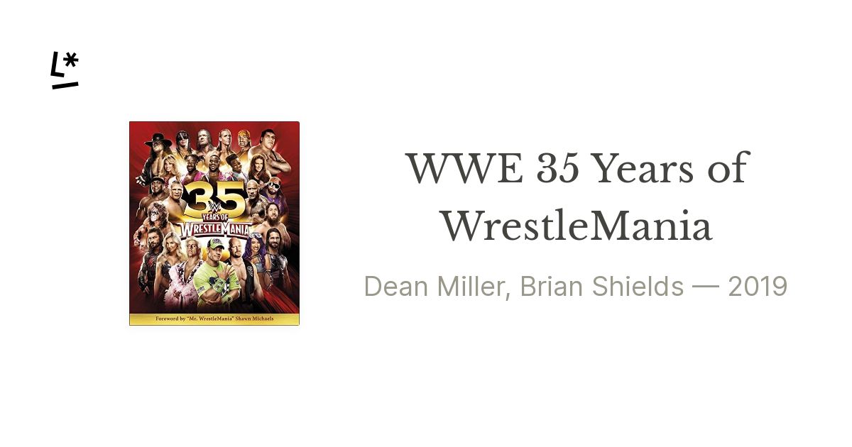 WWE 35 Years of WrestleMania by Dean Miller, Brian Shields | Literal