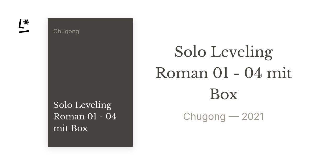 Solo Leveling Roman 01 - 04 mit Box by Chugong