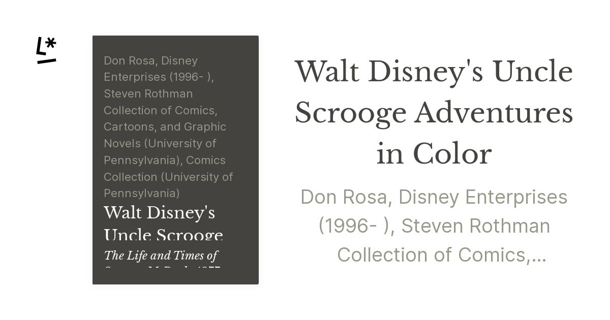 Walt Disney's Uncle Scrooge Adventures in Color by Don Rosa, Disney ...