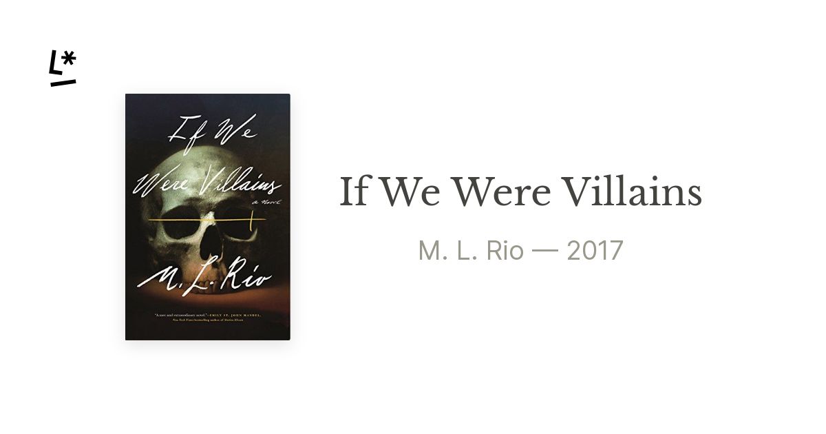 If We Were Villians by M. L. Rio - Review 