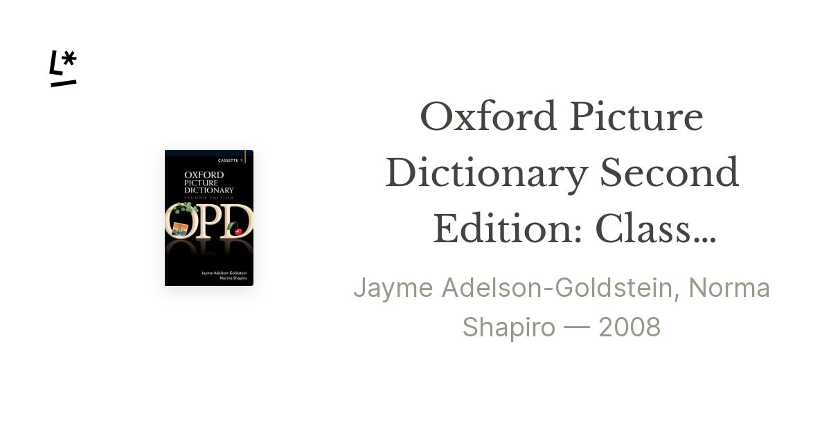 Oxford Picture Dictionary Second Edition: Class Cassettes 1
