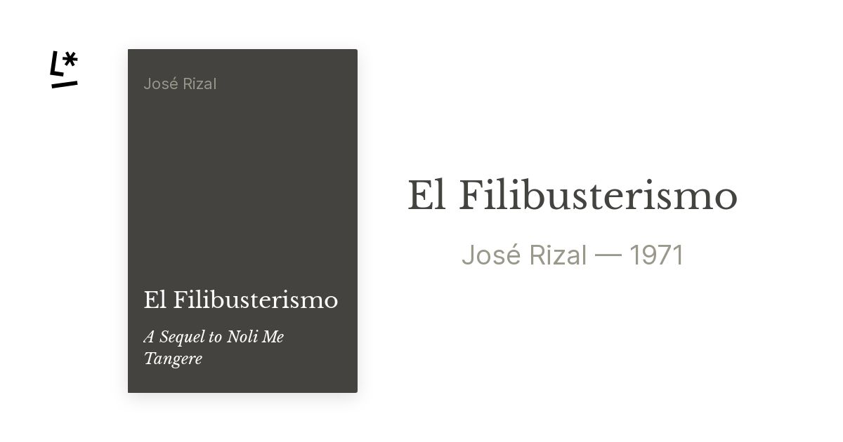 El Filibusterismo by José Rizal | Literal