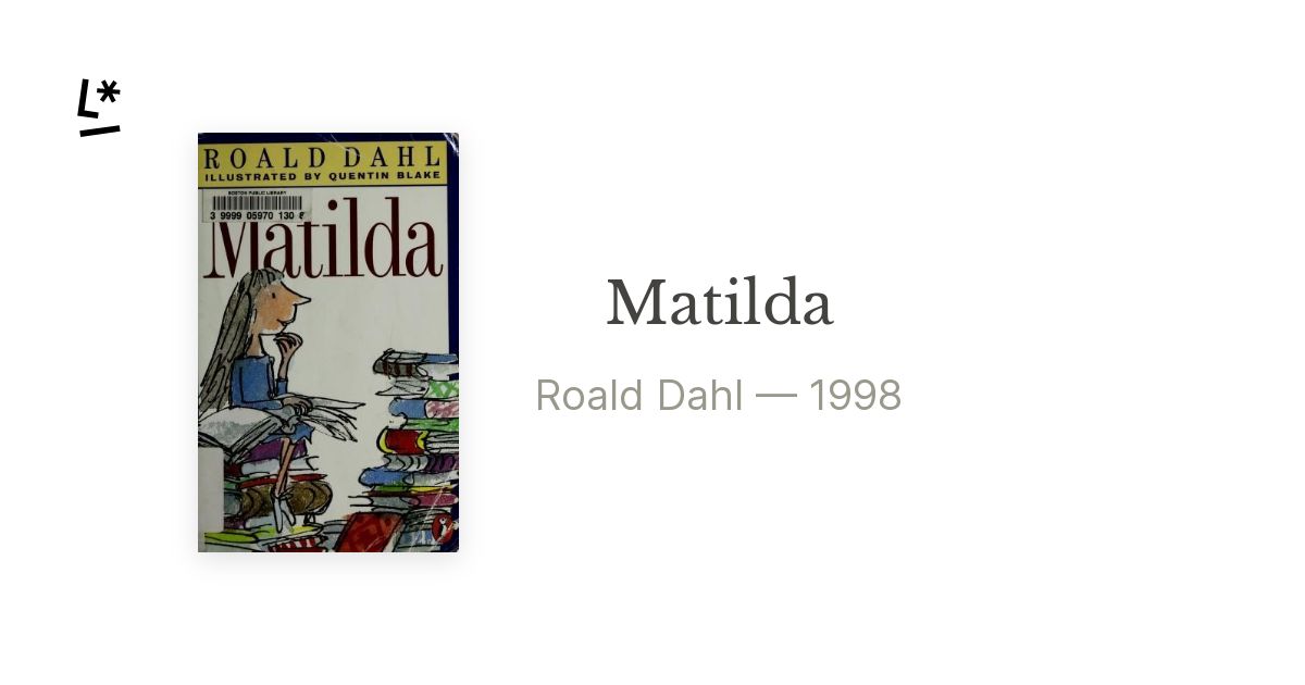 Matilda book by Roald Dahl