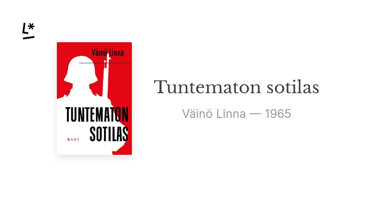 Tuntematon sotilas by Väinö Linna | Literal