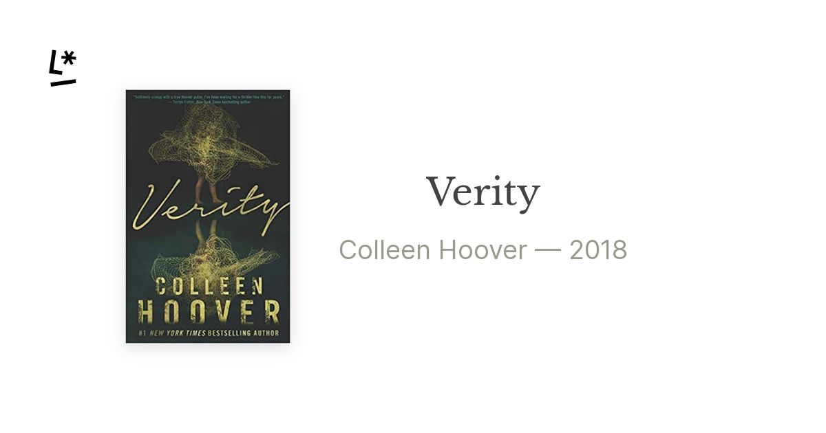 Verity by Colleen Hoover Literal