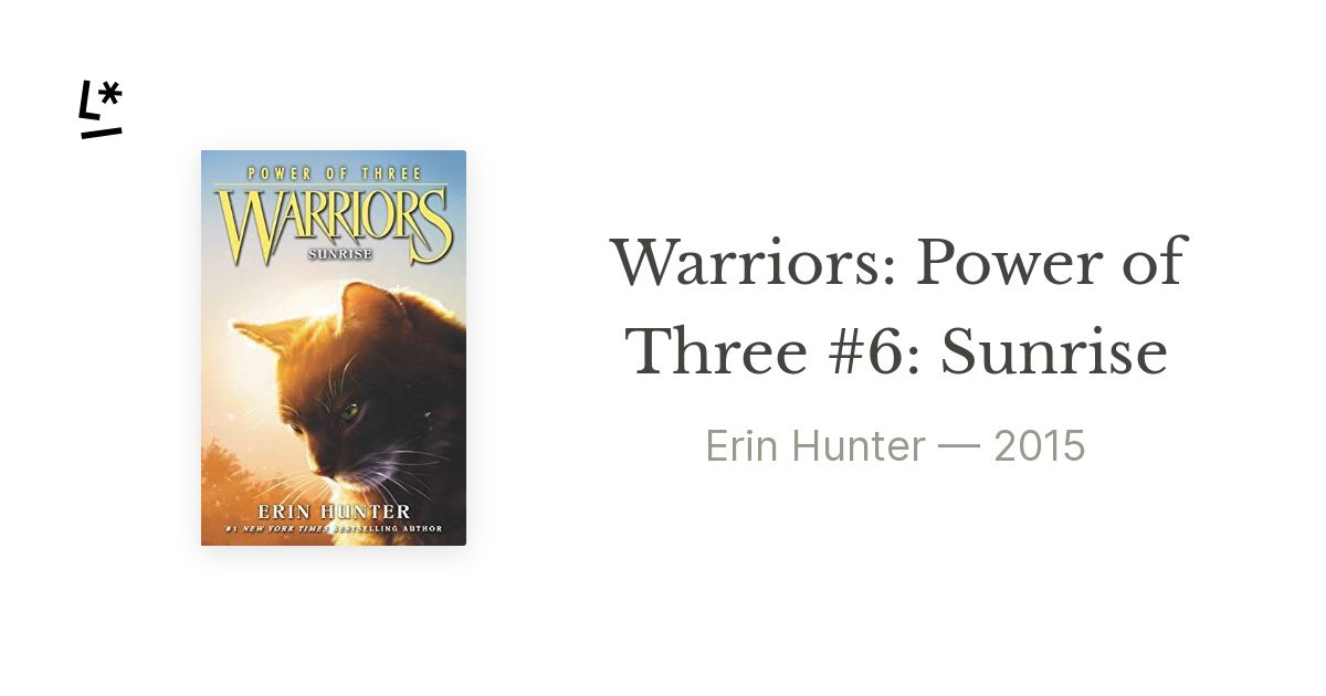 Warriors Power Of Three Sunrise Book