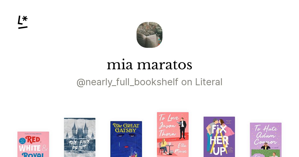 mia maratos / nearly_full_bookshelf Literal